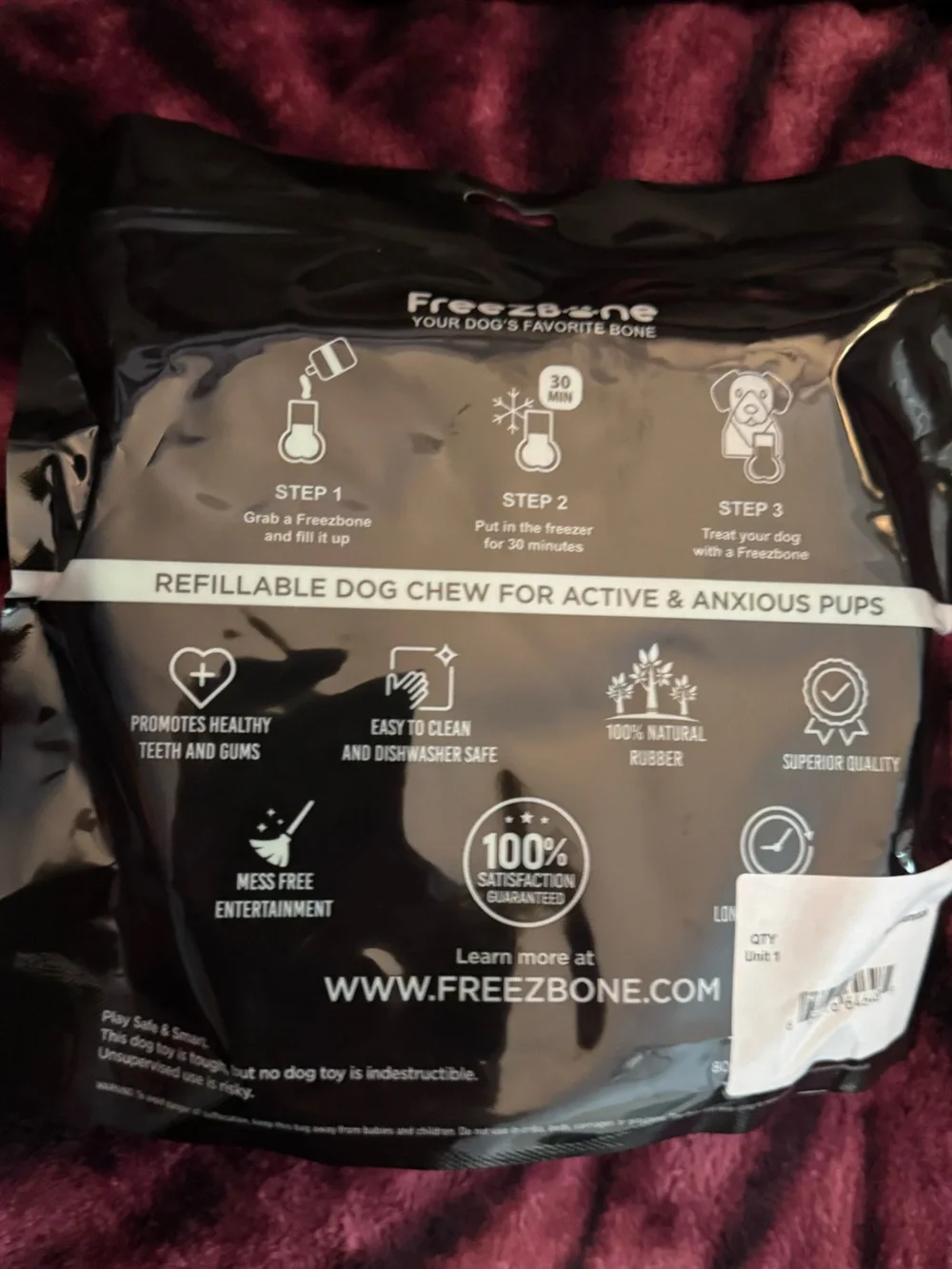 Freezbone Large Shamrock freezer toy, lick bowl, bone NEW up to 140 pounds